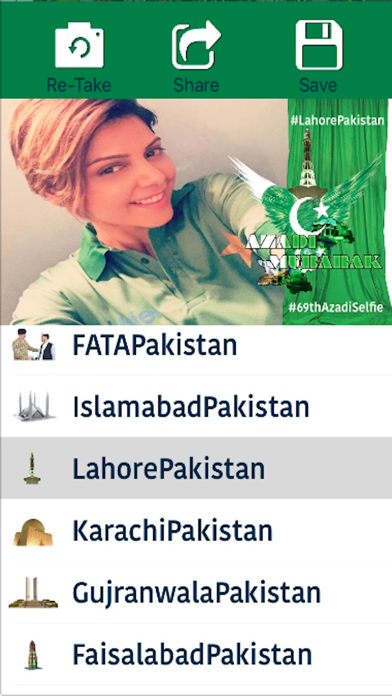 69th Azadi Selfie Camera-Show Your Patriotism and Support Pakistan HD free camのおすすめ画像2
