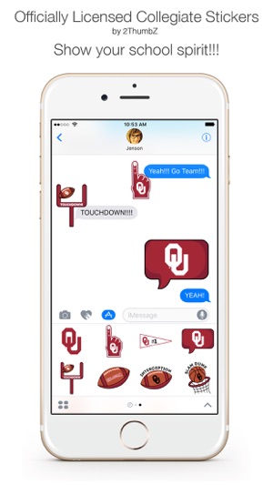 University of Oklahoma Stickers for iMessage(圖1)-速報App