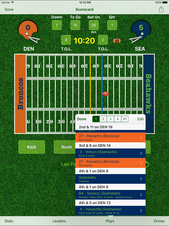 Screenshot #6 pour iTouchdown Lite Football