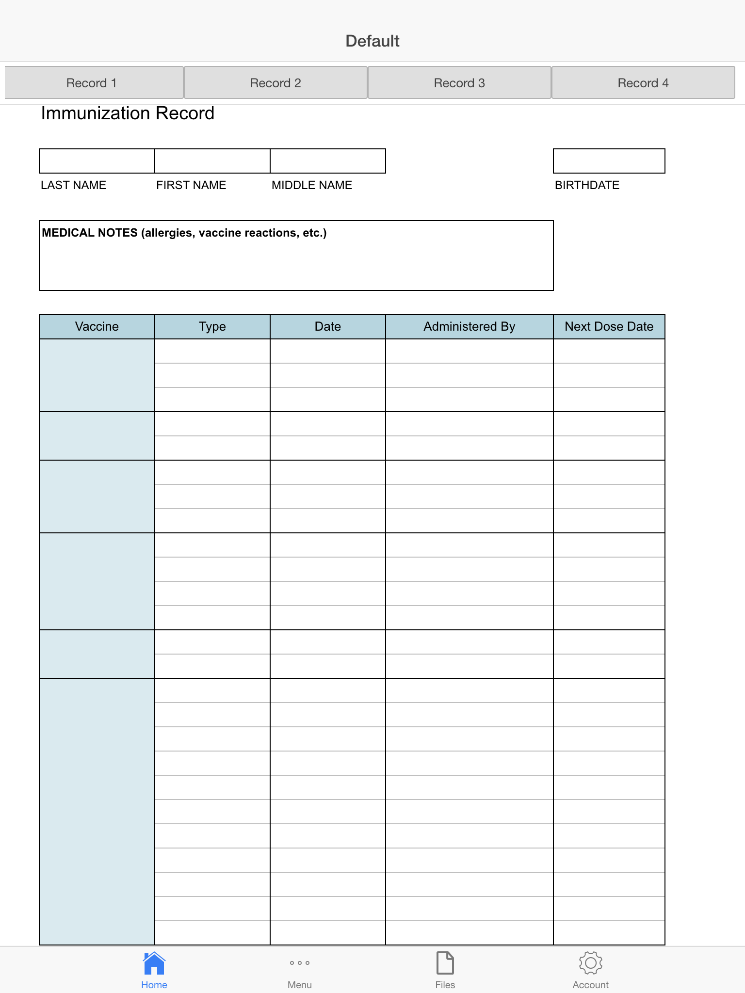 Immunization Log