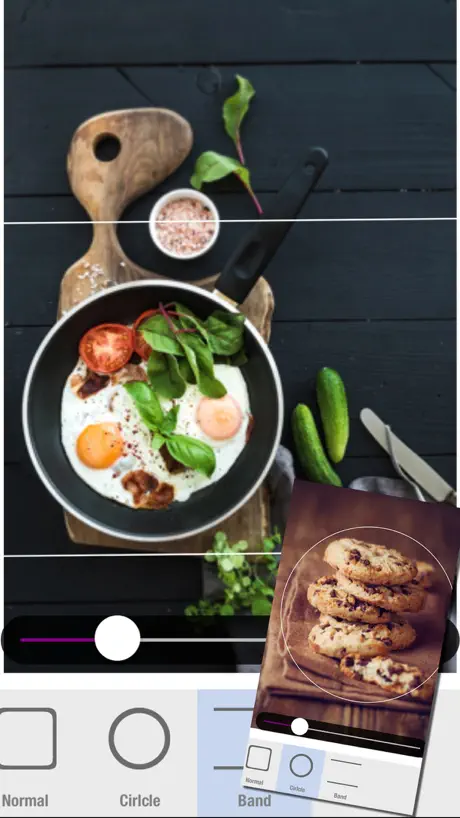 FOODSHOT - efecto de lente de 1 toque para la foto