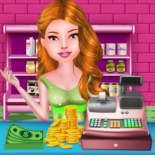 Baby Shop Store & Cash Register - Supermarket shopping girl top free time management grocery shop games for girls Icon