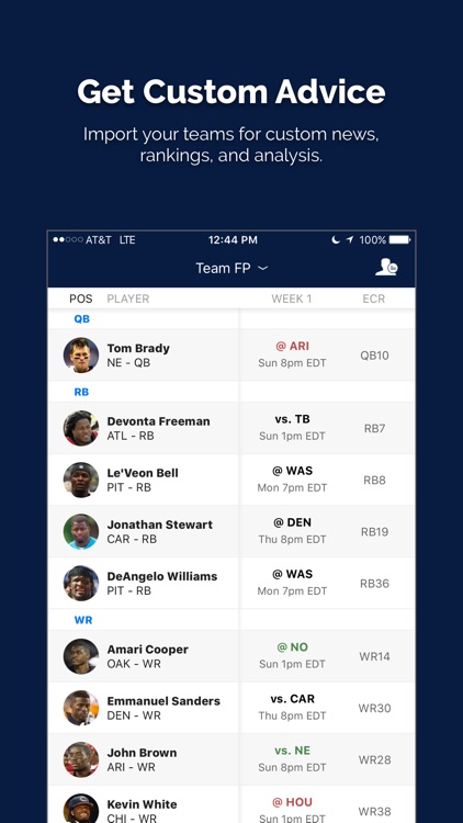 Fantasy Football My Playbook