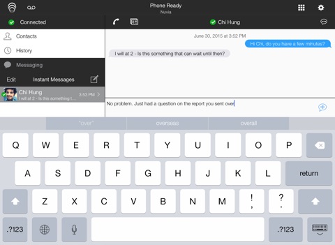 GENCom Unified Communications Client for iPad screenshot 4