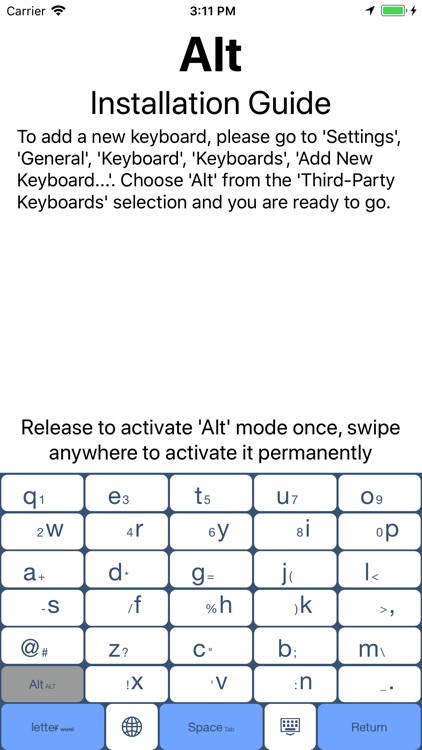 Alt - Keyboard Extension