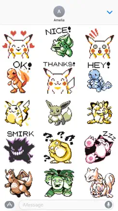 Pokémon Pixel Art, Part 1: English Sticker Pack iPhone image 2