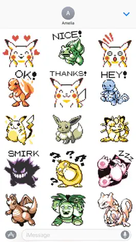 Game screenshot Pokémon Pixel Art, Part 1: English Sticker Pack apk