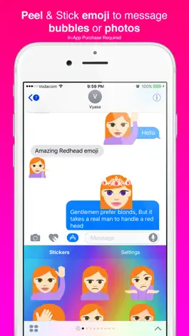 Game screenshot Redhead Emoji Stickers for iMessage mod apk