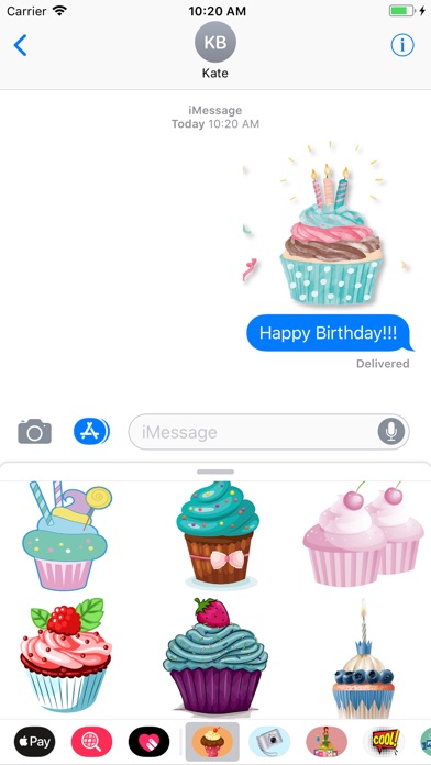 Cupcake Birthday Stickers screenshot 3
