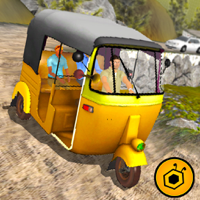 Off road tuk tuk auto rickshaw driving 3D simulator free 2016 - Take tourists to their destinations through hilly tracks