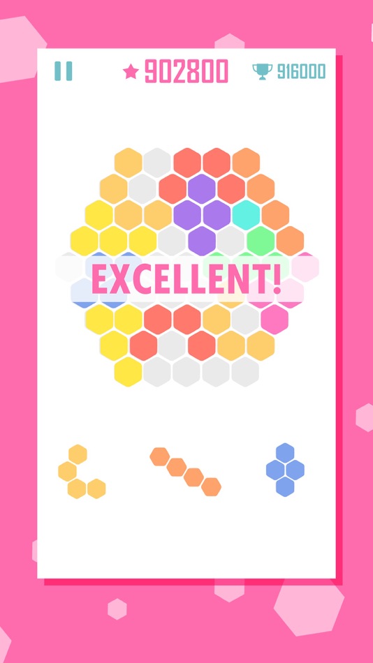 #1. Hex Cells Classic Hexagon Matching Puzzle (iOS) 由: 鸣飞 王