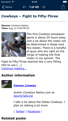 Football News - Dallas Cowboys screenshot 2