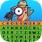 Icon Crossword game for intelligent: Word Search puzzle in the letters table