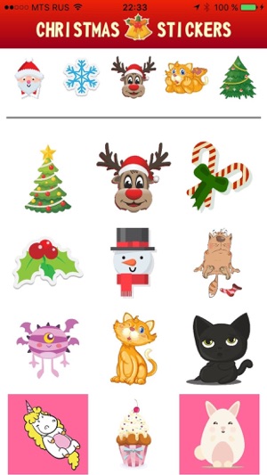 Christmas Emoji - Photo Stickers, New Ye