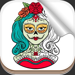 Le jour des morts livre de coloriage