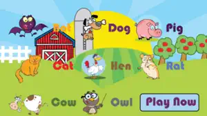 Three letters animal word game for kid screenshot #2 for iPhone