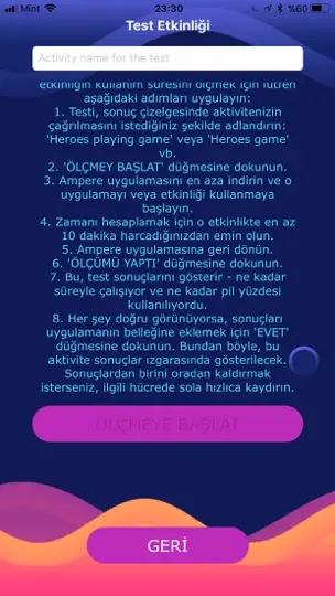 Amper Pil Doldurma Testi iPhone Ekran Görüntüsü 4