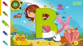 Game screenshot ABC Alphabet Tracing Mermaid Coloring for kids hack