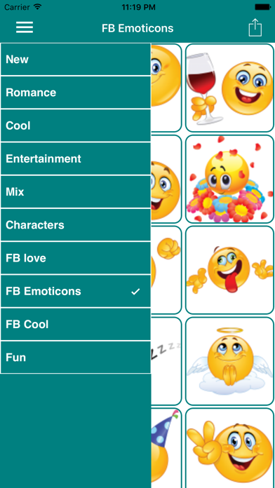Emoticon Stickers - Cool Romance Emojis for chat screenshot 3