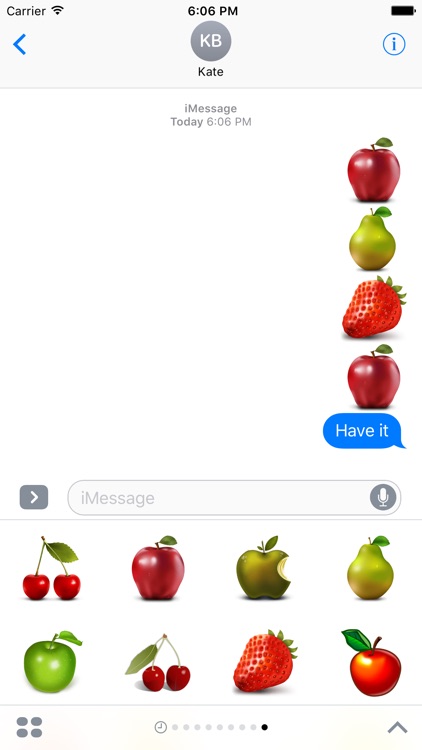 Fruit Stickers Pack For iMessage