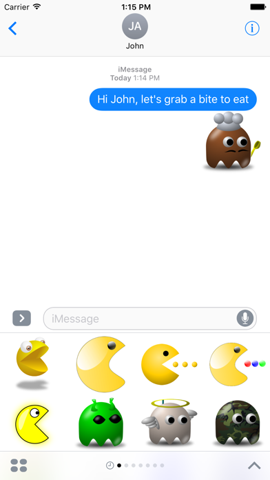 Chomp Man Stickers app screenshot 1