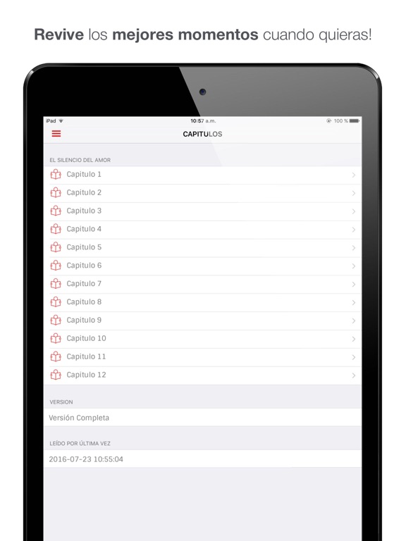 El silencio del Amor iPad screenshot 5 - Book app