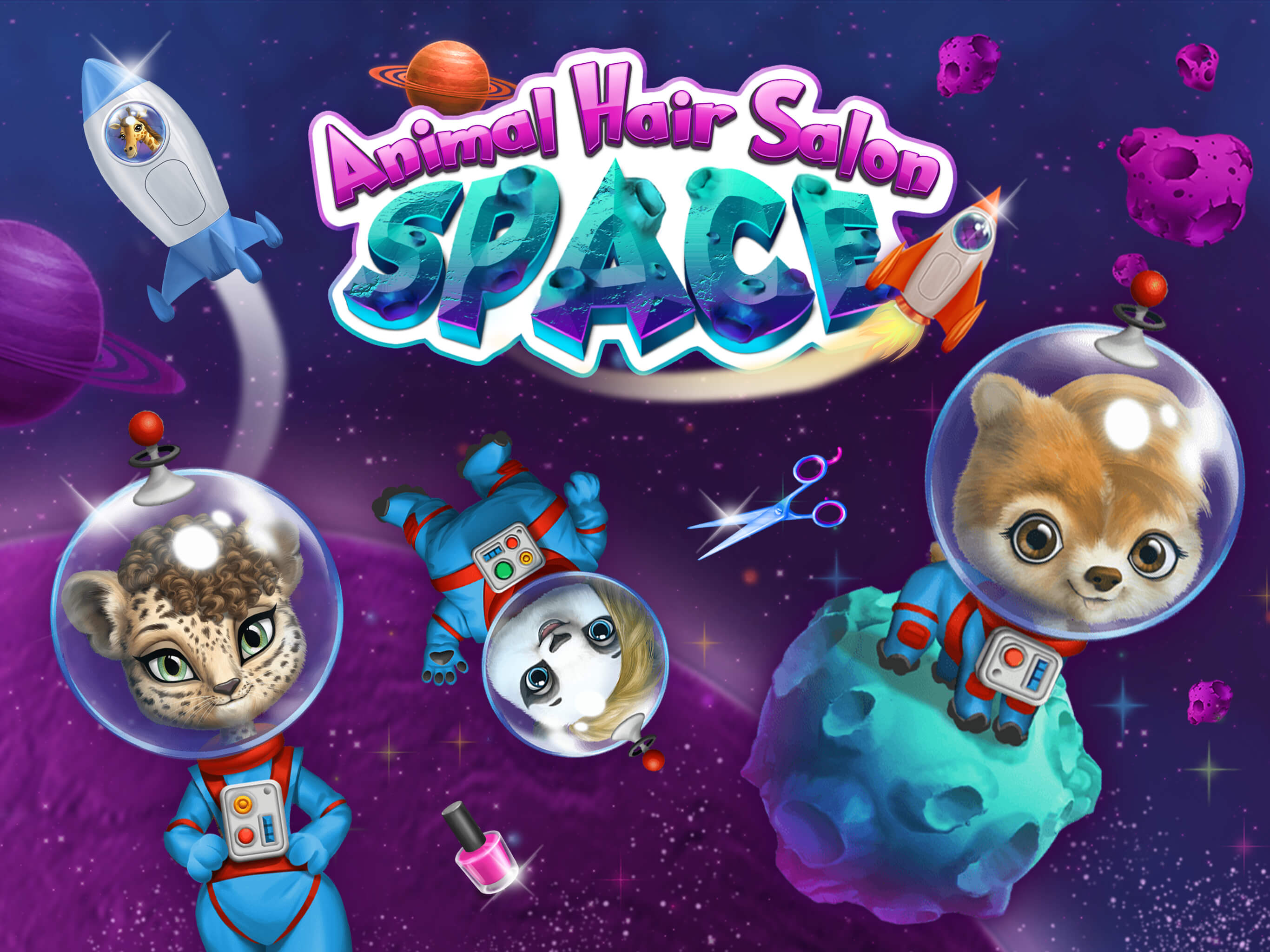 Space Animal Hair Salon – Cosmic Pets Makeover screenshot 6