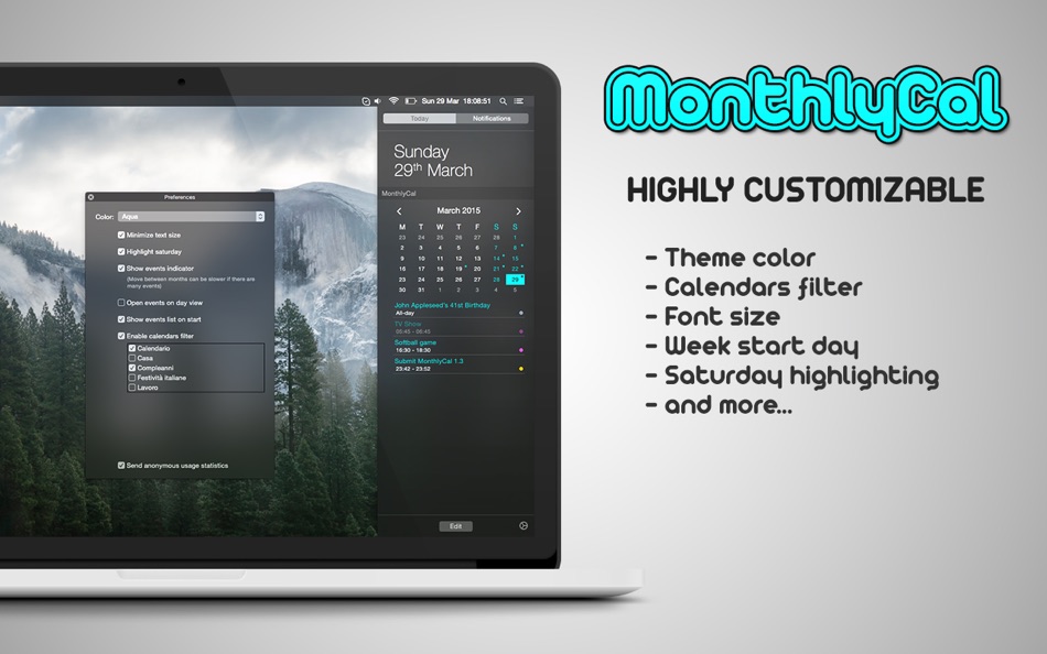 #4. MonthlyCal (macOS) 由: Fausto Ristagno