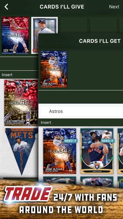 MLB BUNT Baseball Card Trader