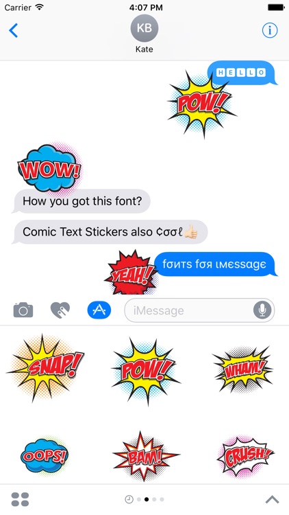 Comic Text Stickers