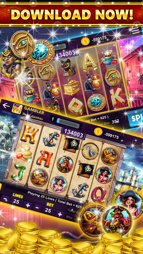 Lucky 7 疯狂老虎机  - 幸运七赌场的老 真人在线 自由 的 App Store 截图 1