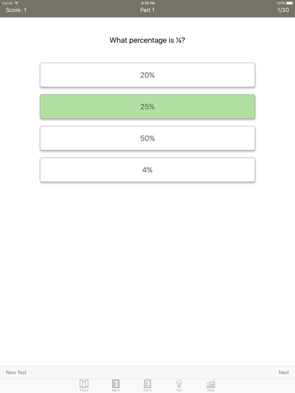 Praxis Math Tests iPad screenshot