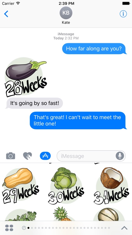 How Big Is Your Baby? Pregnancy By Week Stickers screenshot-3