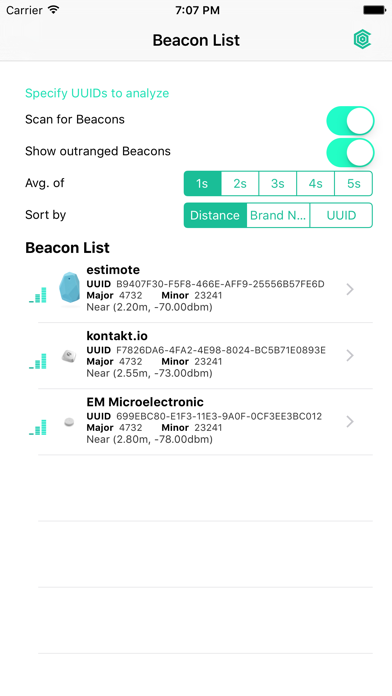 Beacon Analyzer screenshot1