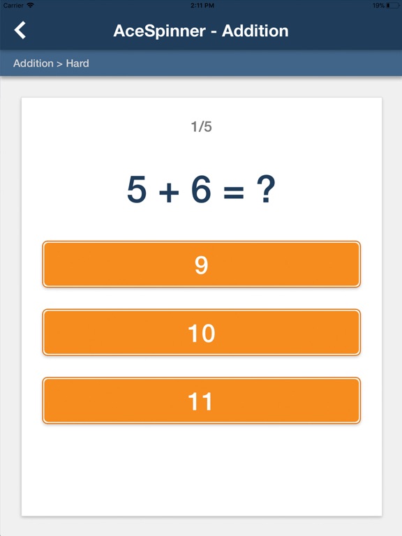 Screenshot #6 pour Ace Spinner Math Games Lite