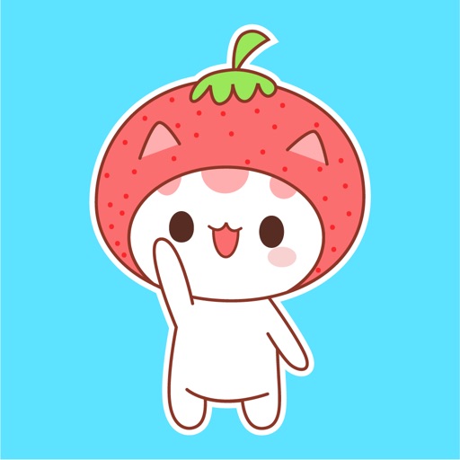 Strawberry Cat Animated iOS App