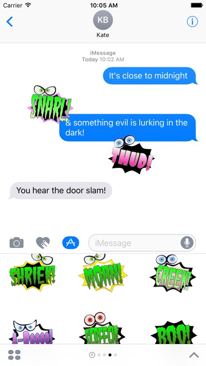 Shriek! Spooky Sound Comic Bubbles