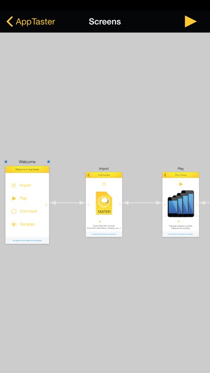 AppTaster: play prototypes