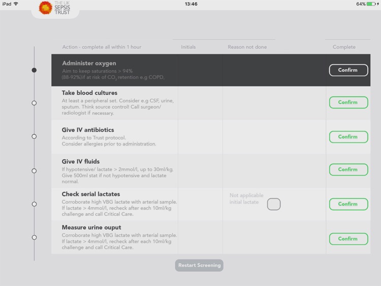 Sepsis Screening and Action Tool: NICE-compliant screenshot-3