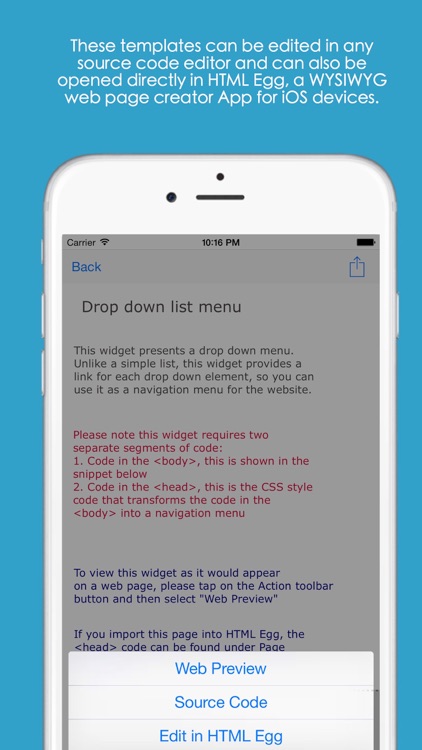 Add Widgets into Websites -  HTML Egg Templates