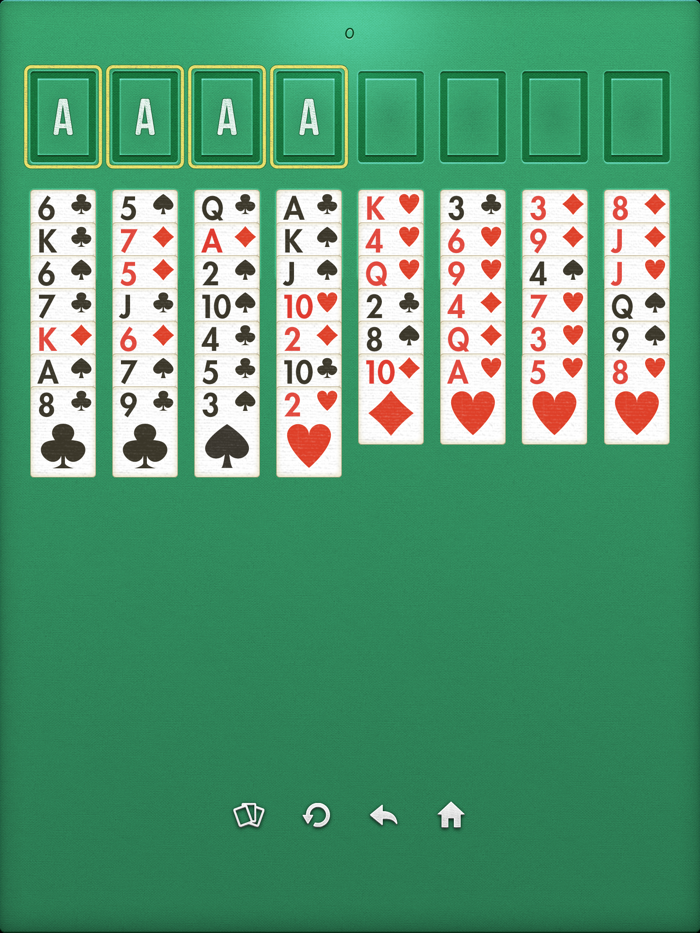 Freecell - move all cards to the top