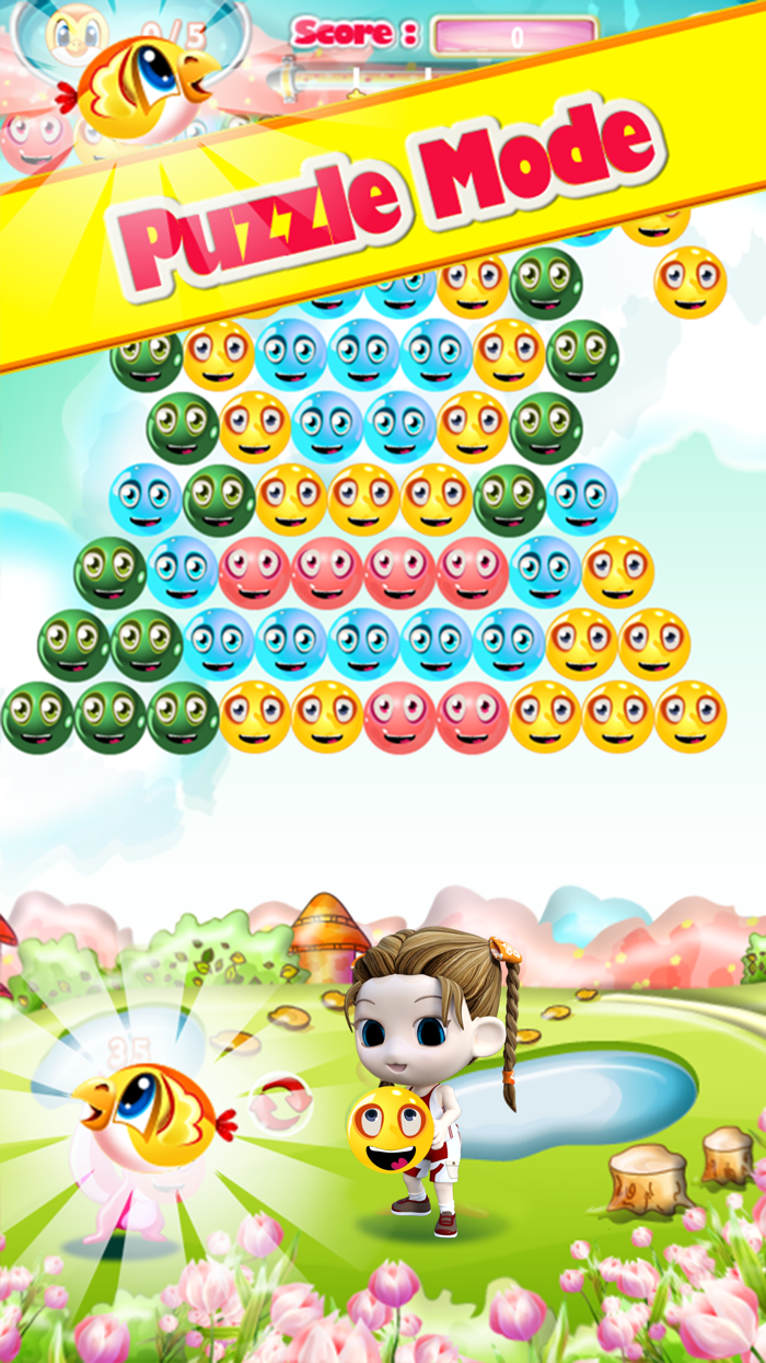 Bubble Shooter Birds Garden Girl Extreme