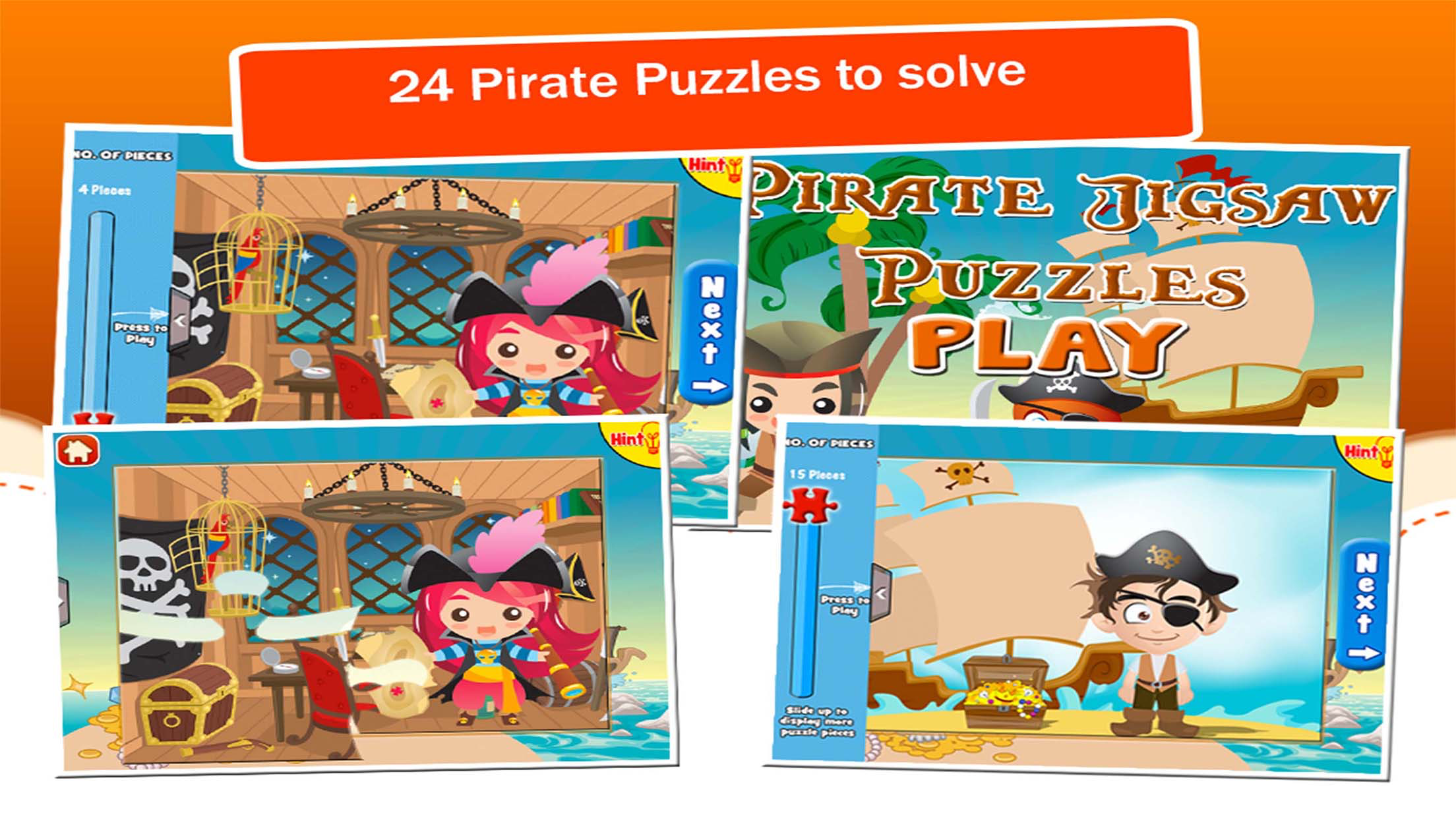 Pirate Jigsaw Puzzles: Puzzle Game for Kids