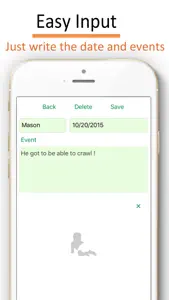 The simplest Child care Note screenshot #1 for iPhone