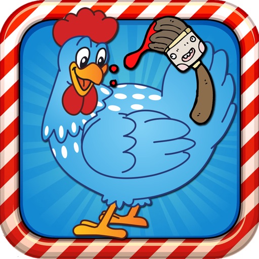 Coloring Board Game Chicken Warrior iOS App