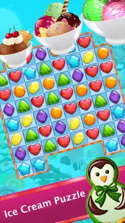 ice cream paradise :sweet match3 puzzle free games iphone screenshot 1
