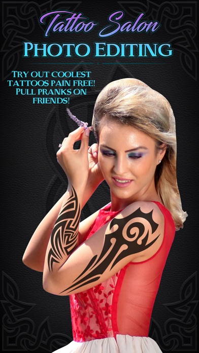Tattoo Salon Photo Editing - Virtual Tattoos Designs Maker for Pain Free Inked Body Art 1.0 IOS -