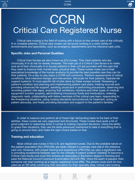 Screenshot #4 pour CCRN Tests -  Critical Care Registered Nurse