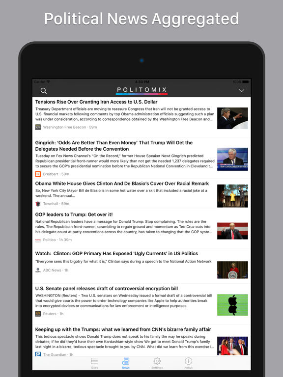 Screenshot #4 pour Politomix - Political News