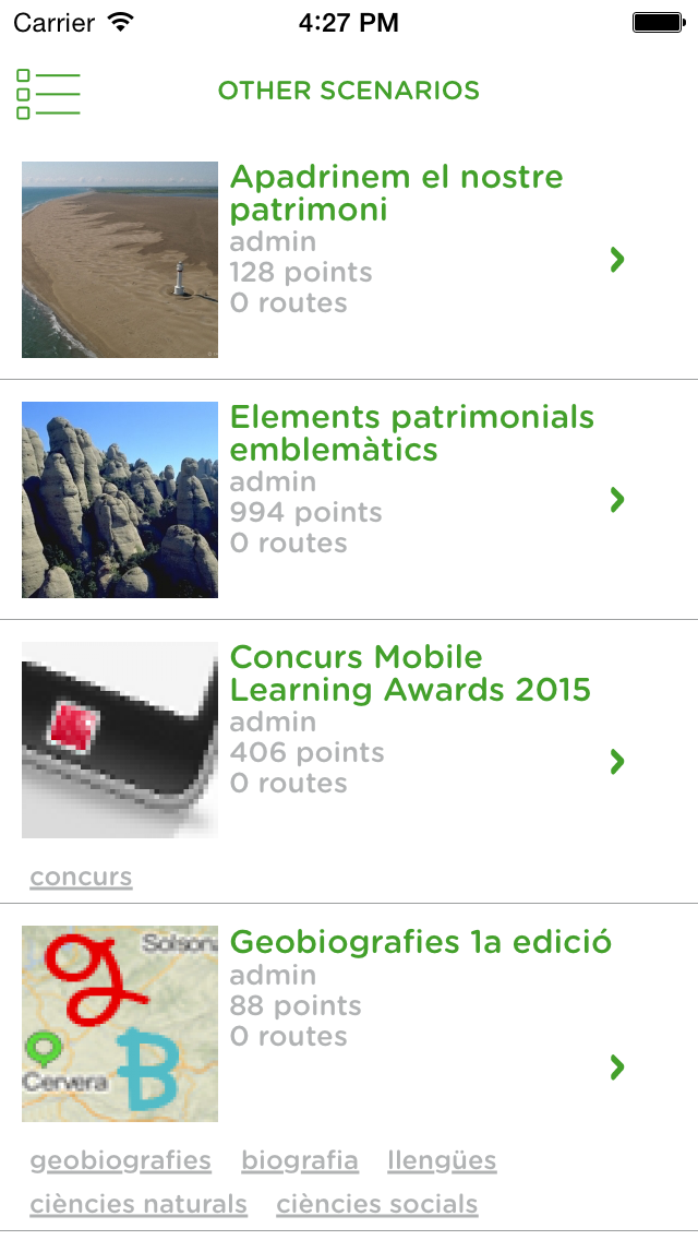 Mobile History Map Screenshot
